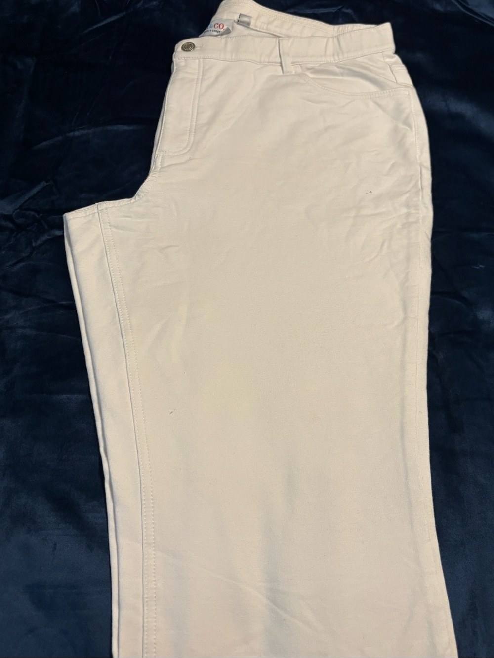 D&Co Denim + Company Women’s White Stretch Pants Jeans Size 22W – NWOT